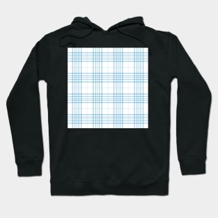 White and Blue Tartan Plaid Pattern Hoodie